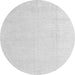 Round Solid Gray Modern Rug, abs5004gry