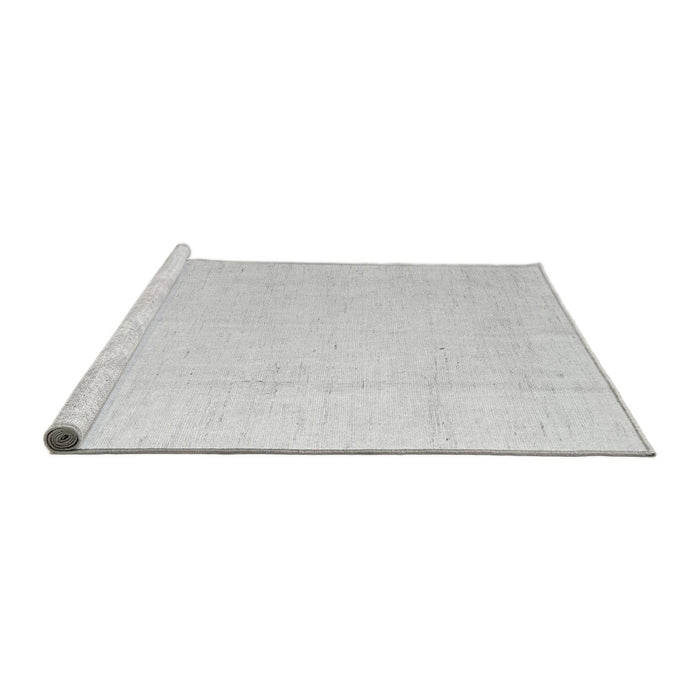 Sideview of Machine Washable Solid Gray Modern Rug, wshabs5004gry