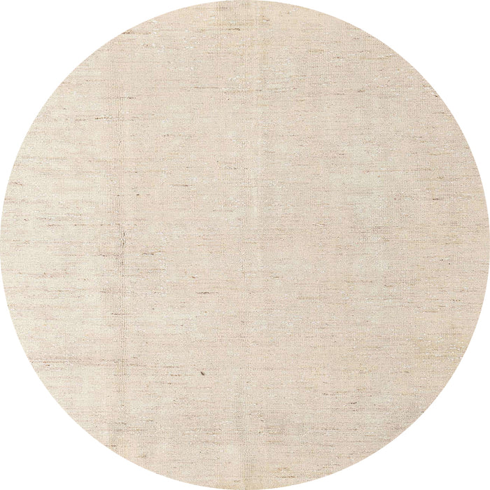 Round Machine Washable Abstract Wheat Beige Rug, wshabs5004