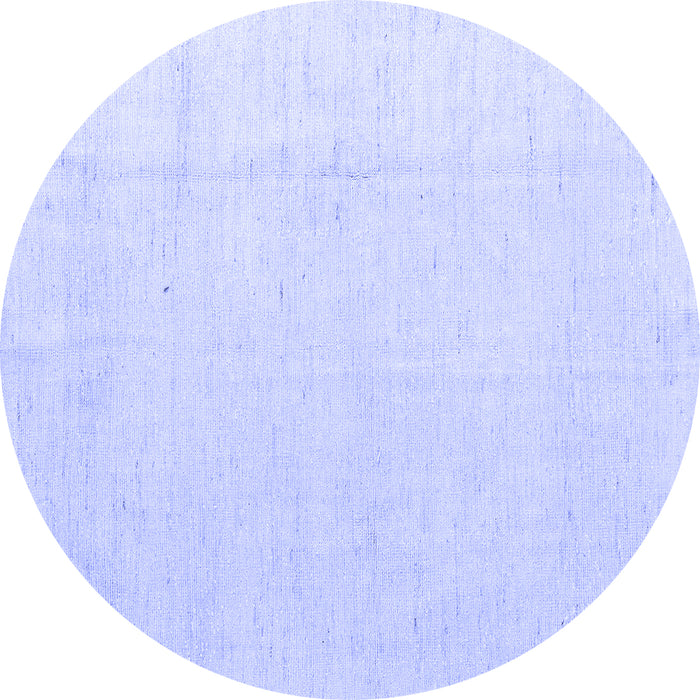 Round Solid Blue Modern Rug, abs5004blu