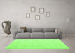 Machine Washable Solid Green Modern Area Rugs in a Living Room,, wshabs5004grn