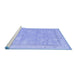 Sideview of Machine Washable Oriental Blue Traditional Rug, wshabs5005blu