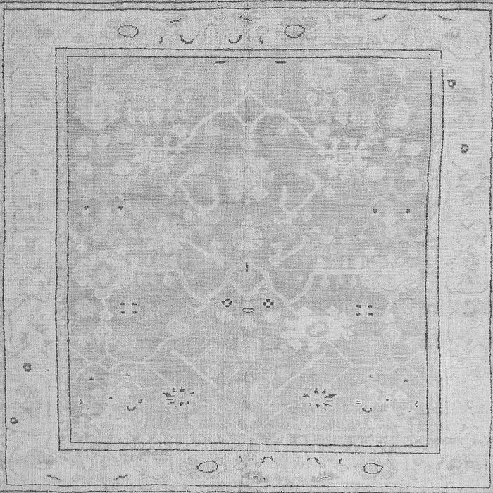 Square Machine Washable Oriental Gray Traditional Rug, wshabs5005gry