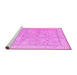 Sideview of Machine Washable Oriental Pink Traditional Rug, wshabs5005pnk