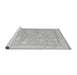 Sideview of Machine Washable Oriental Gray Traditional Rug, wshabs5005gry