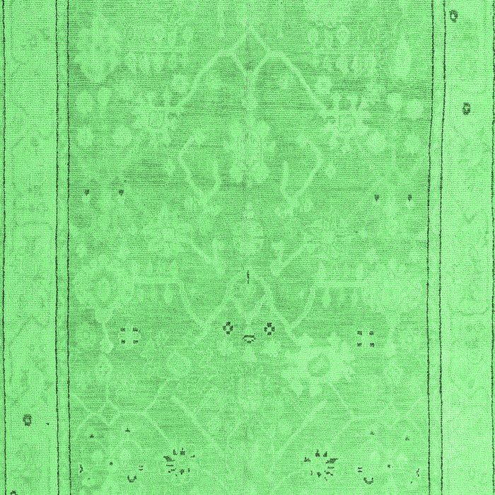 Machine Washable Oriental Emerald Green Traditional Area Rugs, wshabs5005emgrn
