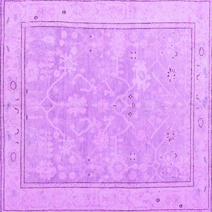 Square Machine Washable Oriental Purple Traditional Area Rugs, wshabs5005pur
