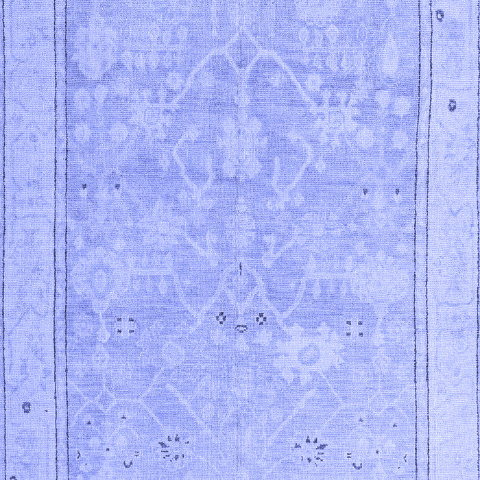 Machine Washable Oriental Blue Traditional Rug, wshabs5005blu
