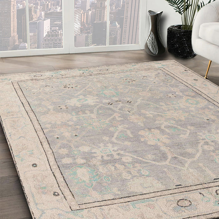 Machine Washable Abstract Desert Sand Beige Rug in a Family Room, wshabs5005
