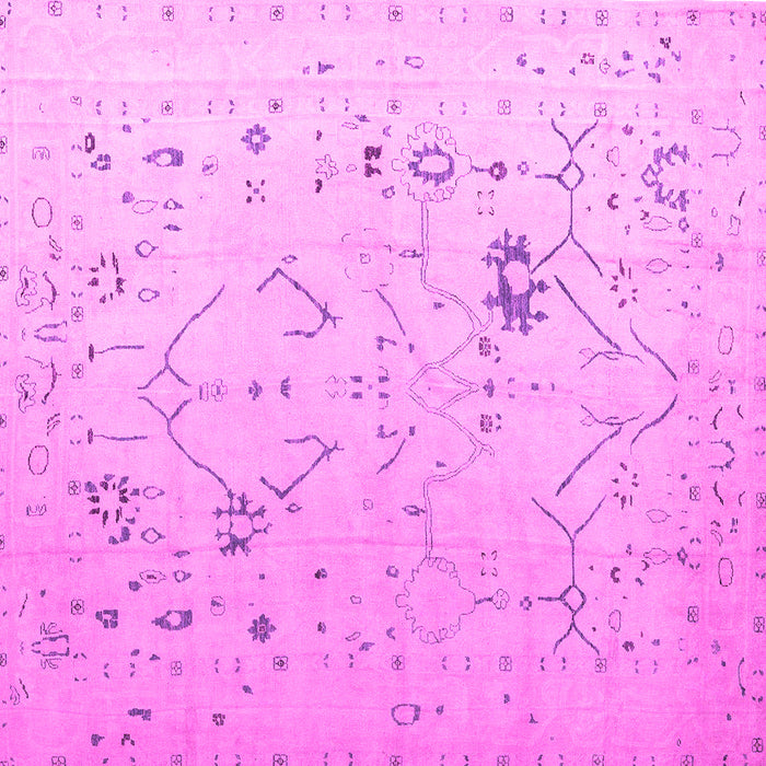 Square Oriental Pink Traditional Rug, abs5006pnk