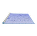 Sideview of Machine Washable Oriental Blue Traditional Rug, wshabs5006blu