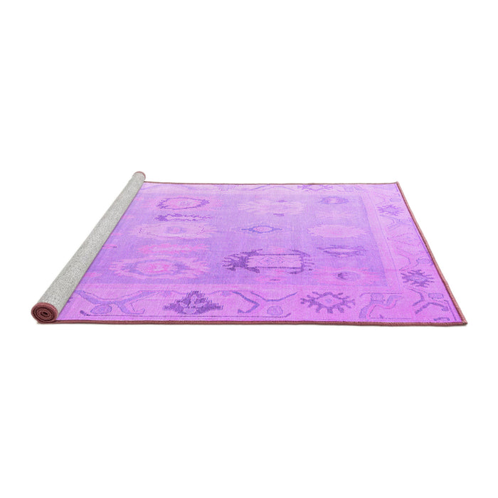 Sideview of Machine Washable Oriental Purple Traditional Area Rugs, wshabs5007pur
