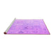 Sideview of Machine Washable Oriental Purple Traditional Area Rugs, wshabs5007pur