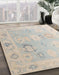 Machine Washable Abstract Sage Green Rug in a Family Room, wshabs5007