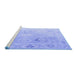 Sideview of Machine Washable Oriental Blue Traditional Rug, wshabs5007blu