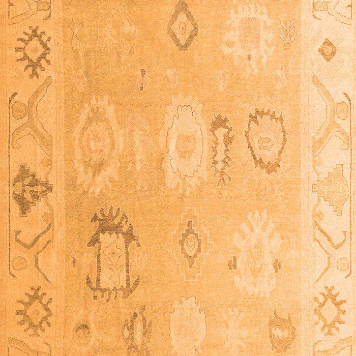 Machine Washable Oriental Orange Traditional Area Rugs, wshabs5007org