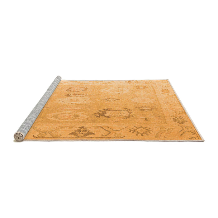 Sideview of Machine Washable Oriental Orange Traditional Area Rugs, wshabs5007org