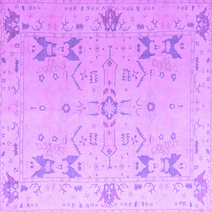 Square Machine Washable Oriental Purple Traditional Area Rugs, wshabs5008pur