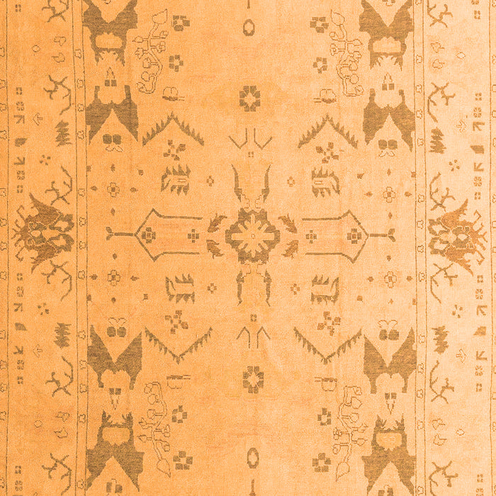 Machine Washable Oriental Orange Traditional Area Rugs, wshabs5008org