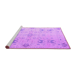 Sideview of Machine Washable Oriental Purple Traditional Area Rugs, wshabs5008pur