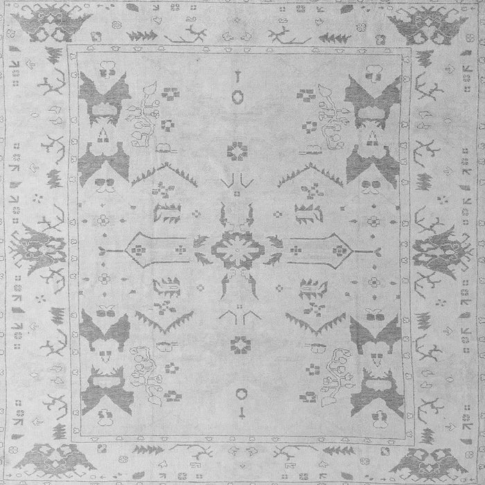 Square Machine Washable Oriental Gray Traditional Rug, wshabs5008gry