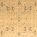 Square Machine Washable Oriental Brown Traditional Rug, wshabs5008brn