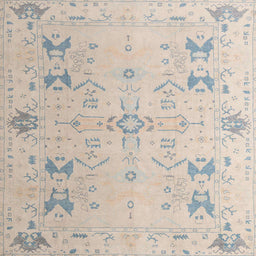Square Abstract Sage Green Oriental Rug, abs5008