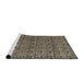 Sideview of Machine Washable Abstract Brown Sugar Brown Rug, wshabs5009