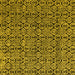 Square Abstract Yellow Modern Rug, abs5009yw