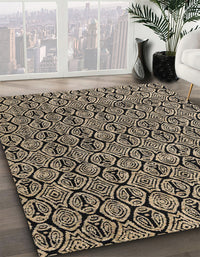 Abstract Brown Modern Rug, abs5009