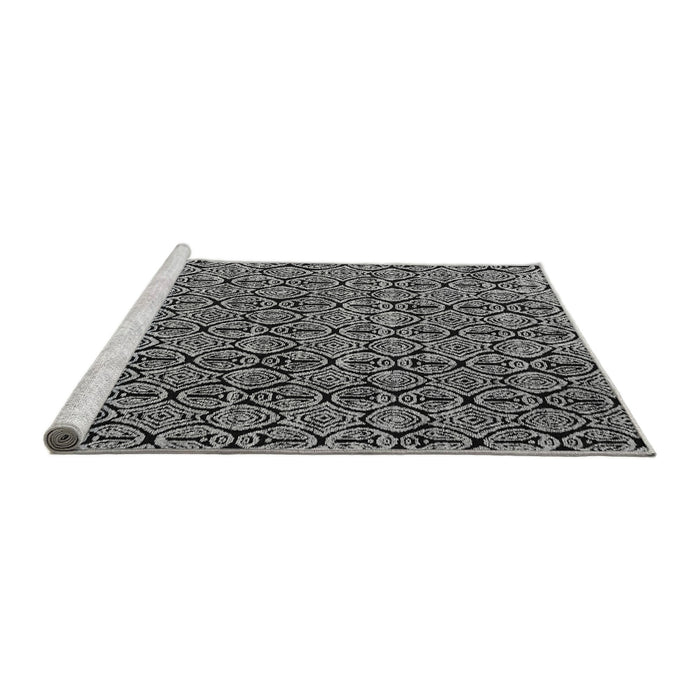 Sideview of Machine Washable Abstract Gray Modern Rug, wshabs5009gry