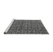 Sideview of Machine Washable Abstract Gray Modern Rug, wshabs5009gry