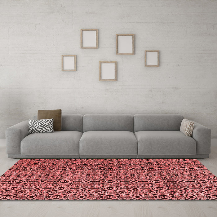 Modern Red Washable Rugs