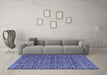 Machine Washable Abstract Blue Modern Rug in a Living Room, wshabs5009blu