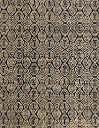 Machine Washable Abstract Brown Sugar Brown Rug, wshabs5009