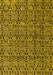 Machine Washable Abstract Yellow Modern Rug, wshabs5009yw