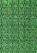 Machine Washable Abstract Emerald Green Modern Area Rugs, wshabs5009emgrn