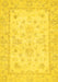 Machine Washable Oriental Yellow Traditional Rug, wshabs500yw