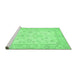 Sideview of Machine Washable Oriental Emerald Green Traditional Area Rugs, wshabs500emgrn