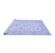 Sideview of Machine Washable Oriental Blue Traditional Rug, wshabs500blu