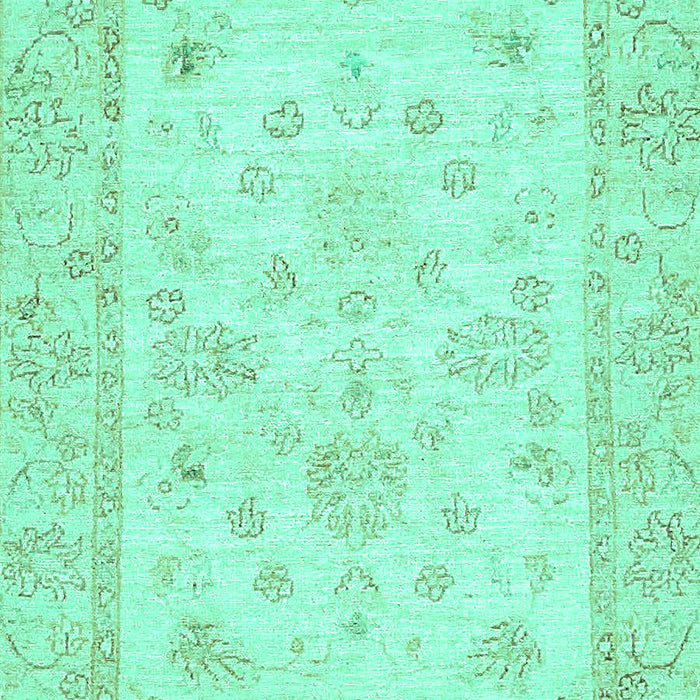 Machine Washable Oriental Turquoise Traditional Area Rugs, wshabs500turq
