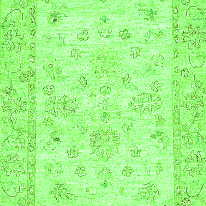 Machine Washable Oriental Green Traditional Area Rugs, wshabs500grn