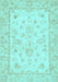 Machine Washable Oriental Light Blue Traditional Rug, wshabs500lblu