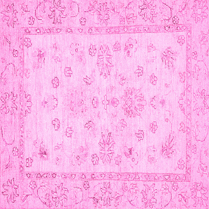 Square Oriental Pink Traditional Rug, abs500pnk
