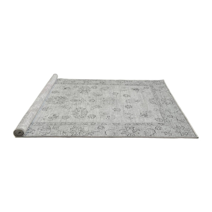 Sideview of Machine Washable Oriental Gray Traditional Rug, wshabs500gry