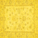 Square Oriental Yellow Traditional Rug, abs500yw