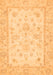 Machine Washable Oriental Orange Traditional Area Rugs, wshabs500org