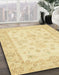 Machine Washable Abstract Gold Rug in a Family Room, wshabs500