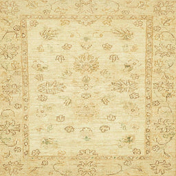 Square Abstract Harvest Gold Oriental Rug, abs500