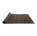 Sideview of Abstract Dark Almond Brown Modern Rug, abs5010